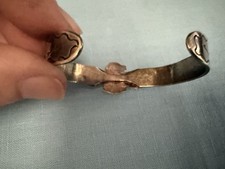 VTG F HARVEY ERA STERLING TURQUOISE FULL OPEN WING THUNDERBIRD  STAMPED BRACELET - Additional view 10