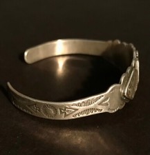 GREAT OLD FRED HARVEY STYLE THUNDERBIRD DESIGN STERLING SILVER BRACELET - Additional view 2