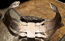 RARE EXQUISITE vtg FOUR SNAKE + BOULDER TURQUOISE cuff bracelet Fred Harvey 7