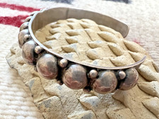Vintage SOUTHWESTERN FRED HARVEY ERA RAINDROP cuff bracelet sterling 7