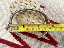 Vintage SOUTHWESTERN FRED HARVEY ERA RAINDROP cuff bracelet sterling 7