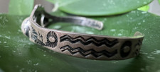 Vintage OLD PAWN FRED HARVEY ERA sterling RAINDROP CUFF bracelet 5 3/4