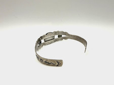 Vintage Fred Harvey Era Navajo Style Sterling Green Turquoise Cuff Bracelet - Additional view 5