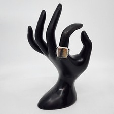 '40's Old Pawn Harvey Era Sterling Silver & Petrified Wood Mens Ring Size 9.5 - Additional view 1