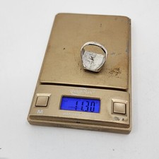 '40's Old Pawn Harvey Era Sterling Silver & Petrified Wood Mens Ring Size 9.5 - Additional view 7