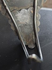 Fred Harvey Era Cuff Bracelet Sterling Silver Antique Turquoise Native American - Additional view 5