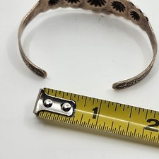 Vintage Cuff Bracelet Silver Sterling Fred Harvey Or Earlier Repousse 6.25