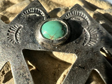 VINTAGE FRED HARVEY ERA TWO HUMP CAMEL sterling silver TURQUOISE CAB Southwest - Additional view 3