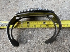 Vtg FRED HARVEY ERA SOUTHWESTERN TURQUOISE cuff bracelet sterling 6.75 signed - Additional view 13