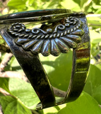 Vtg FRED HARVEY ERA SOUTHWESTERN TURQUOISE cuff bracelet sterling 6.75 signed - Additional view 7