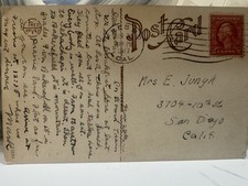 Santa Fe Hotel Bakersfield CA Vintage Postcard 1917 Fred Harvey Railroad 3 - Additional view 1