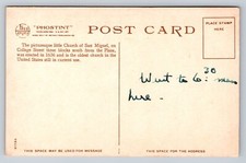 Vintage Fred Harvey Old Postcard San Miguel Oldest Church in America Santa Fe NM - Additional view 1