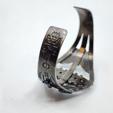 Vintage Fred Harvey Era Sterling Petit Point Cuff Bracelet - Additional view 4