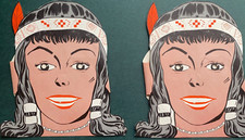 Vintage Fred Harvey Restaurant Indian Maiden Mask Menus - Illinois Tollway (2)