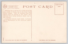 La Fonda Hotel Lounge Santa Fe NM Fred Harvey Phostint Postcard Unused - Additional view 2