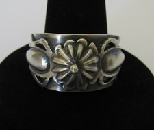 Native American Silver Handmade Fred Harvey Style Ring By Bobby Platero Sizes 8 - Additional view 1