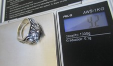 Native American Silver Handmade Fred Harvey Style Ring By Bobby Platero Sizes 8 - Additional view 2