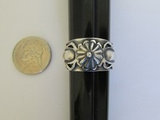 Native American Silver Handmade Fred Harvey Style Ring By Bobby Platero Sizes 8 - Additional view 3