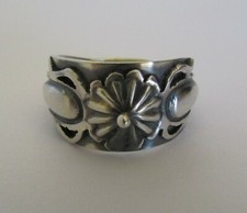 Native American Silver Handmade Fred Harvey Style Ring By Bobby Platero Sizes 8 - Additional view 5