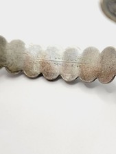Vintage Fred Harvey Era Native American Coin Silver Turquoise Cuff Bracelet - Additional view 4