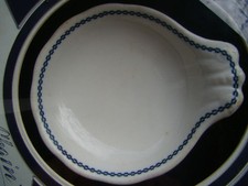 Original Blue Chain Santa Fe Railroad Ice Cream Dish Circa 1920 Fred Harvey!! - Additional view 2