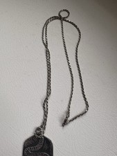 Vintage Snake NAVAJO NATIVE AMERICAN Sterling SILVER Necklace Charm Stamped - Additional view 2