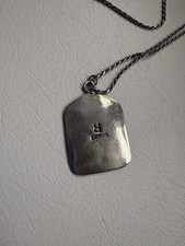 Vintage Snake NAVAJO NATIVE AMERICAN Sterling SILVER Necklace Charm Stamped - Additional view 4