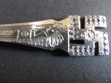 NAVAJO INDIAN SWASTIKA ARROWS FRED HARVEY Era STERLING SILVER SOUVENIR SPOON - Additional view 1