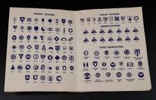 Fred Harvey Servicemen's US Map Armed Forces Insignia Chart Military Travel WWII - Additional view 1