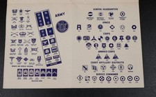Fred Harvey Servicemen's US Map Armed Forces Insignia Chart Military Travel WWII - Additional view 6