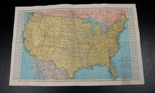 Fred Harvey Servicemen's US Map Armed Forces Insignia Chart Military Travel WWII - Additional view 7