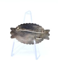 Fred Harvey Era sterling silver turquoise brooch 19.29g - Additional view 1
