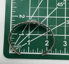 VTG Fred Harvey Era Navajo Sterling Stamped Turquoise Cuff Bracelet 15.8g #gbk - Additional view 12