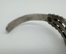 VTG Fred Harvey Era Navajo Sterling Stamped Turquoise Cuff Bracelet 15.8g #gbk - Additional view 8