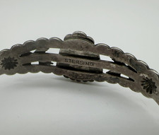 VTG Fred Harvey Era Navajo Sterling Stamped Turquoise Cuff Bracelet 15.8g #gbk - Additional view 9