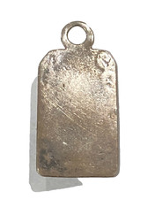 Vintage RARE Fred Harvey Era Navajo Sterling Turquoise Arrowhead Dog Luggage Tag - Additional view 4