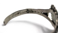 Fred Harvey Era Old Pawn Vintage Sterling Silver Turquoise Arrows Cuff Bracelet - Additional view 6