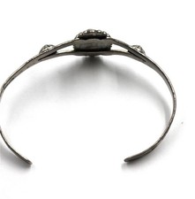 Fred Harvey Era Old Pawn Vintage Sterling Silver Turquoise Arrows Cuff Bracelet - Additional view 7