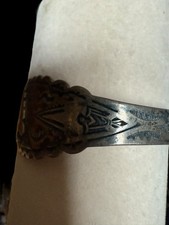 1940s Fred Harvey Navajo Coin Silver Stamped Arrow & Thunderbird Cuff Bracelet - Additional view 12