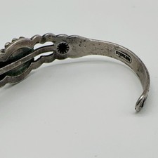 VTG Fred Harvey Era Navajo Sterling Stamped Turquoise Cuff Bracelet 8.8g #bco - Additional view 11