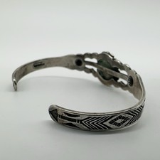 VTG Fred Harvey Era Navajo Sterling Stamped Turquoise Cuff Bracelet 8.8g #bco - Additional view 5