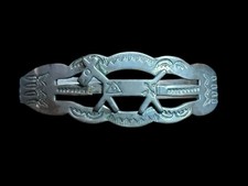 Older Fred Harvey Era Sterling Silver Applied Horse Cuff