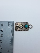 1940s-50s Fred Harvey Era Native American Kachina Man Dog Tag Sterling Silver - Additional view 3