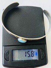 Estate Old FRED HARVEY ERA Navajo Turquoise Silver Cuff Bracelet Stamped ET - Additional view 21
