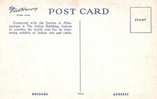 New Mexico - Fred Harvey Indian Building, Albuquerque Postcard - Additional view 1
