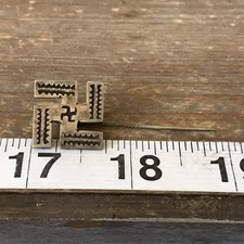 Old Navajo Indian Sterling Silver Fred Harvey Era Rare Whirling Logs Stick Pin - Additional view 2