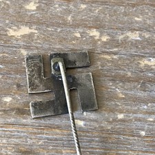 Old Navajo Indian Sterling Silver Fred Harvey Era Rare Whirling Logs Stick Pin - Additional view 4