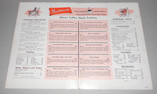FRED HARVEY SODA FOUNTAIN LUNCHEONETTE MENU 1961. USA - Additional view 1
