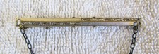 Navajo Indian Fred Harvey Sterling Silver Cowboy Spurs Tie Bar Slide Clasp Pin - Additional view 1