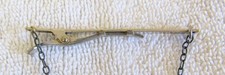 Navajo Indian Fred Harvey Sterling Silver Cowboy Spurs Tie Bar Slide Clasp Pin - Additional view 2